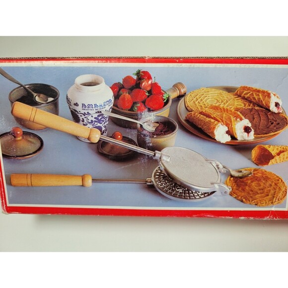 Eppicotispai Cast Aluminum Pizzelle Iron Maker‎ Stove Top Italy - Picture 9 of 10